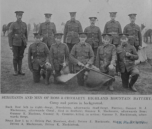 Royal Garrison Artillery Highland Mountain Battery 2 The Sword Of The North Highland Memories Of The Great War - Dugald MacEchern