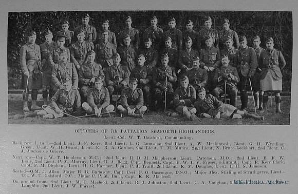 Seaforth Highlanders Officers Of The 7th Btn The Sword Of The North Highland Memories Of The Great War-Dugald MacEchern