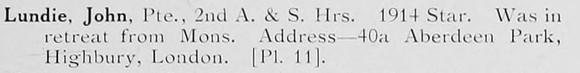 Lundie J Pte 2nd Argyll And Sutherland Highlanders Photo Available Plate 11