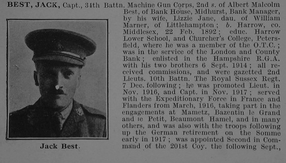 Best J Captain Machine Gun Corps Obit Part 1