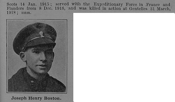Boston J H Pte 352989 9th Royal Scots  Obit Part 2