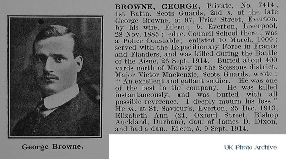 Browne G Pte 7414 1st Scots Guards