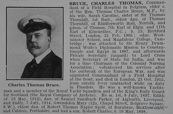 Bruce C T Comm Belgium Field Hospital Obit