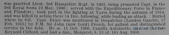 Bruce H L Captain The Hon 2nd Royal Scots Obit Part 2
