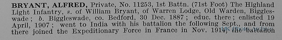 Bryant A Pte 11253 1st Highland Light Infantry Obit Part 1