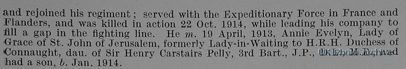 Bulkeley T H R Captain CMG MVO 2nd Scots Guards Obit Part 2