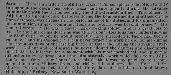 Brown A A Captain MC Royal Field Artillery Obit Part 2