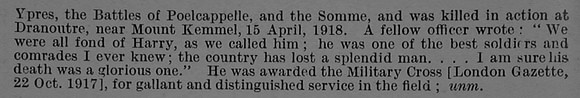 Byrne H V E Captain MC 9th Norfolk Regiment Obit Part 2
