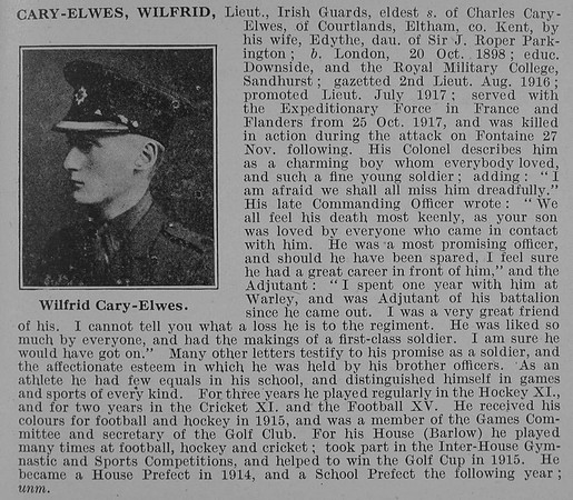 Cary-Elwes W Lt Irish Guards Obit
