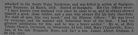 Cater J P Pte 40089 2nd Monmouthshire Regiment Obit Part 2
