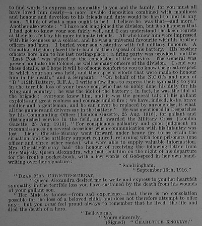 Christie-Murray M Lt MC Royal Field Artillery Obit Part 3