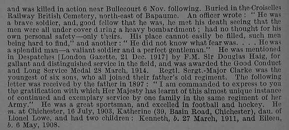Clarke F Reg Sergt Major 4780 Obit Part 2 7th Leinster Regiment Obit