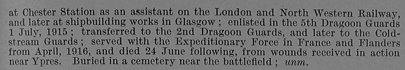 Cooper L H Pte 16413 2nd Coldstream Guards Obit Part 2
