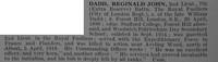 Dadd R J 2nd Lt 7th Royal Fusiliers Obit De Ruvignys Roll Of Honour Vol 4