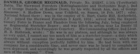 Daniels G R Pte 202287 5th Notts & Derby Regiment (Sherwood Foresters)