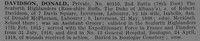 Davidson D Pte 40156 2nd Seaforth Highlanders