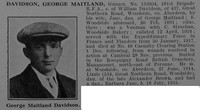Davidson G M Gnr 133604 Royal Field Artillery Obit