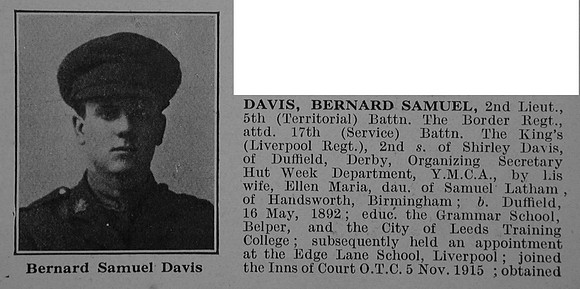Davis B S 2nd Lt 5th Border Regiment Obit Part 1