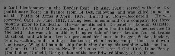 Davis B S 2nd Lt 5th Border Regiment Obit Part 2