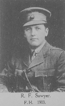 Sawyer R F 2nd Lt 17th Kings Royal Rifle Corps