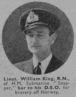 King William Lt DSO HM Sub Snapper Royal Navy