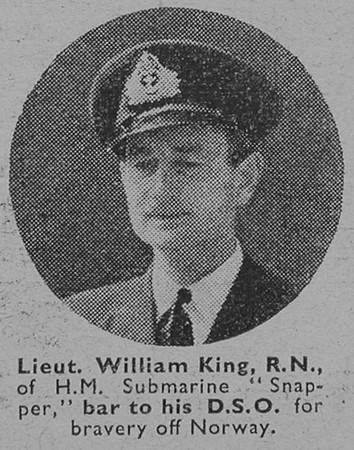 King William Lt DSO HM Sub Snapper Royal Navy