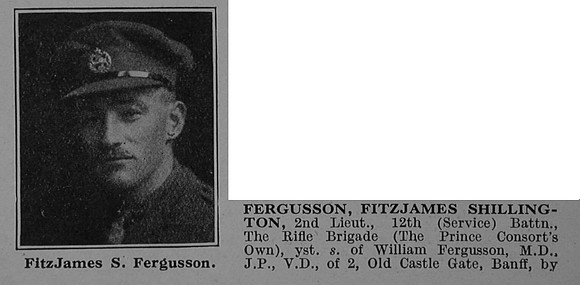 Fergusson F S 2nd Lt 12th Rifle Brigade Obit Part 1