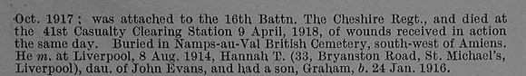 Foster J G Pte 260182 10th Kings Liverpool Regiment Obit Part 2