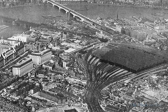 Waterloo Station From The Air 1940s