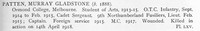 Patten M G Captain MC 9th Northumberland Fusiliers Obit