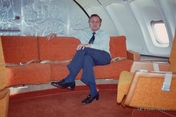 In The Lounge Of A Singapore Airlines Jumbo Jet 1970s