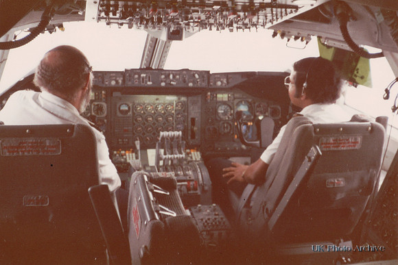 The Cockpit Of A Singapore Airlines Jumbo Jet 1970s