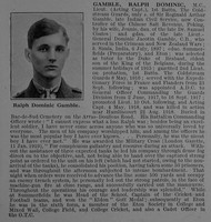 Gamble R D Lt 1st Coldstream Guards Obit