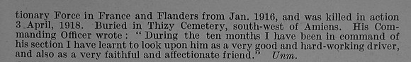 Gerrard G H Dvr 16841 Royal Field Artillery Obit Part 2