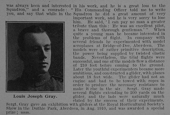 Gray L J Sergt Royal Flying Corps Obit Part 2