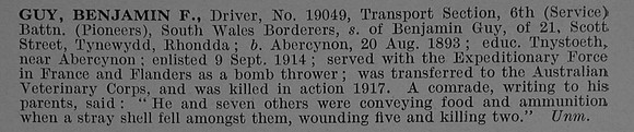 Guy B F Dvr 19049 6th South Wales Borderers