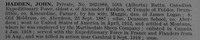Hadden J Pte 2621986 50th Canadian Infantry