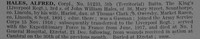 Hales A Cpl 51233 5th Kings Liverpool Regiment Obit