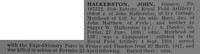 Halkerston J Gnr 167372 Royal Field Artillery