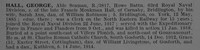 Hall G Able Seaman R-3817 Howe Bn. R.N. Div. Royal Naval Volunteer Reserve