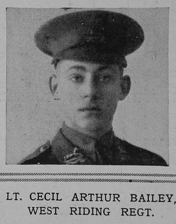 Bailey C A Lt West Riding Regiment The Illustrated London News 29th May 1915