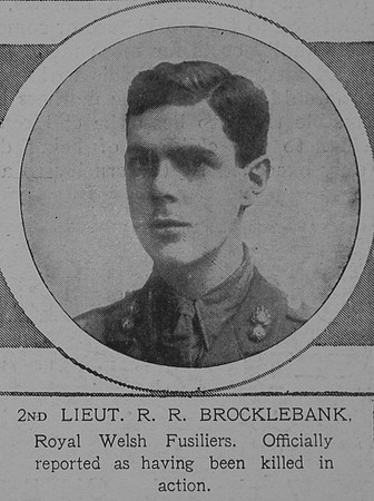 Brocklebank R R 2nd Lt Royal Welsh Fusiliers The Illustrated London News 11th Aug 1917