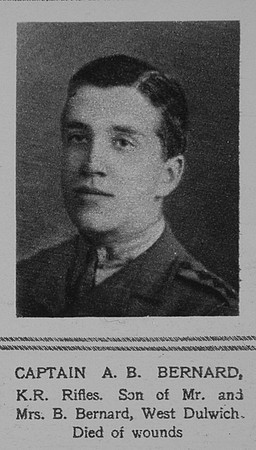 Bernard A B Captain 16th Kings Royal Rifle Corps The Illustrated London News 14th Jul 1917