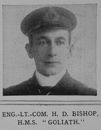Bishop H D Eng Lt Com HMS Goliath Royal Navy The Illustrated London News 29th May 1915