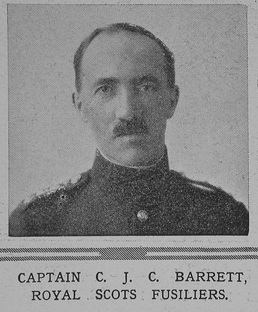 Barrett C J C Captain Royal Scots Fusiliers The Illustrated London News 12th Dec 1914