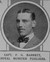 Barrett P G Captain Royal Munster Fusiliers The Illustrated London News 5th Dec 1914