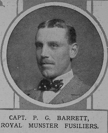 Barrett P G Captain Royal Munster Fusiliers The Illustrated London News 5th Dec 1914