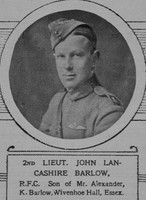 Barlow J L 2nd Lt Royal Flying Corps The Illustrated London News 27th Oct 1917