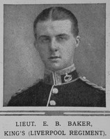 Baker E B Lt Kings Liverpool Regiment The Illustrated London News 21st Nov 1914