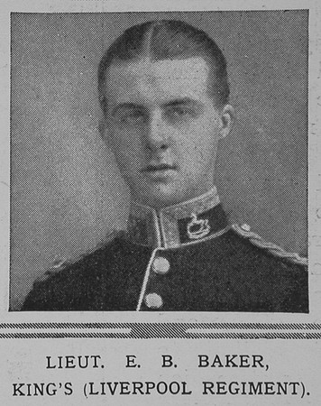 Baker E B Lt Kings Liverpool Regiment The Illustrated London News 21st Nov 1914